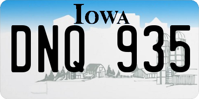 IA license plate DNQ935