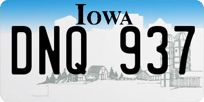 IA license plate DNQ937