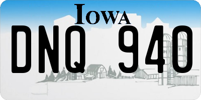 IA license plate DNQ940