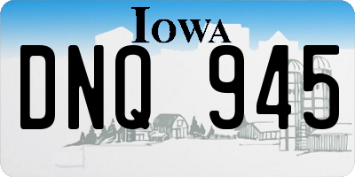 IA license plate DNQ945