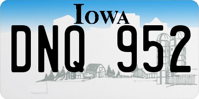 IA license plate DNQ952