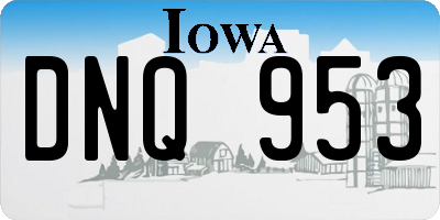 IA license plate DNQ953
