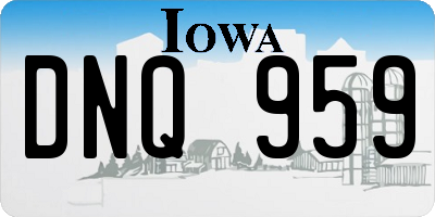 IA license plate DNQ959