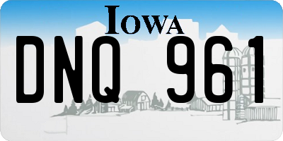 IA license plate DNQ961