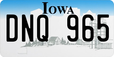 IA license plate DNQ965
