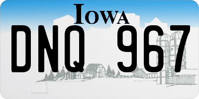 IA license plate DNQ967