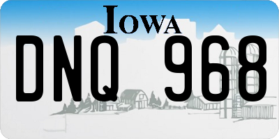 IA license plate DNQ968