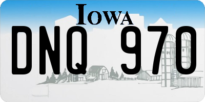 IA license plate DNQ970