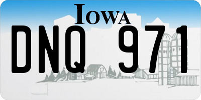 IA license plate DNQ971