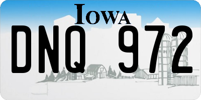 IA license plate DNQ972