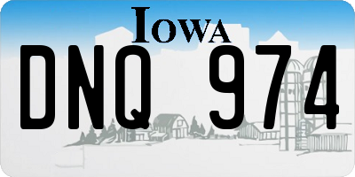 IA license plate DNQ974