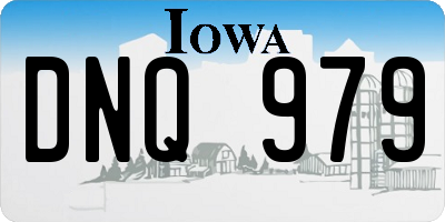 IA license plate DNQ979