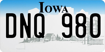IA license plate DNQ980