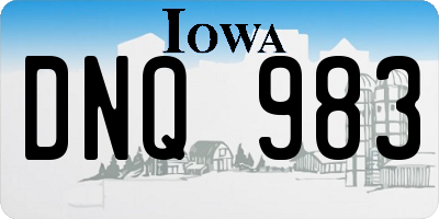 IA license plate DNQ983