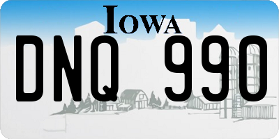 IA license plate DNQ990