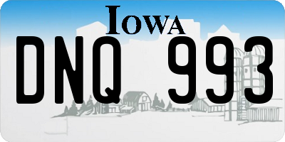 IA license plate DNQ993
