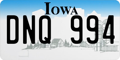 IA license plate DNQ994