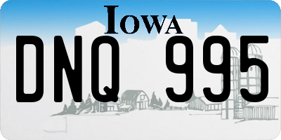 IA license plate DNQ995