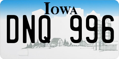 IA license plate DNQ996