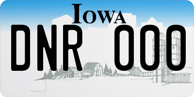 IA license plate DNR000