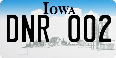 IA license plate DNR002