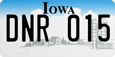 IA license plate DNR015