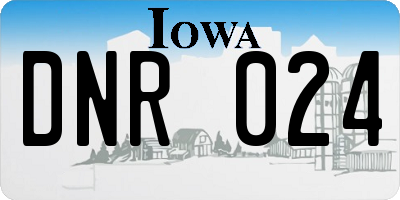 IA license plate DNR024
