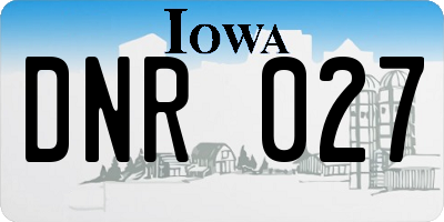 IA license plate DNR027