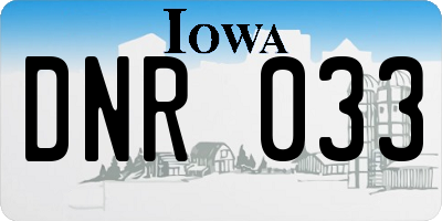 IA license plate DNR033