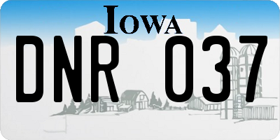 IA license plate DNR037