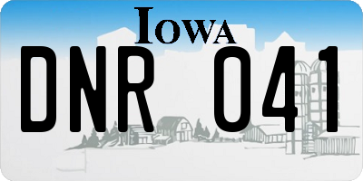 IA license plate DNR041