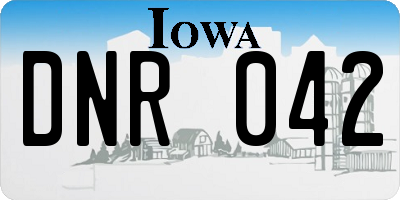 IA license plate DNR042