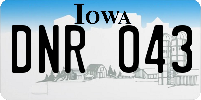 IA license plate DNR043