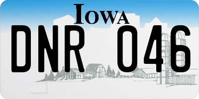 IA license plate DNR046