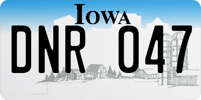 IA license plate DNR047