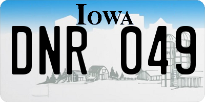 IA license plate DNR049