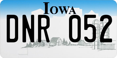 IA license plate DNR052