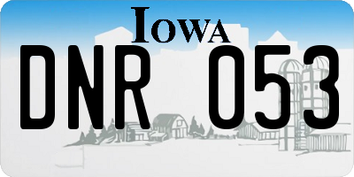 IA license plate DNR053
