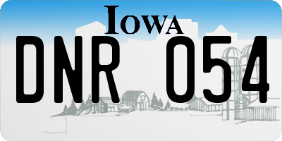 IA license plate DNR054
