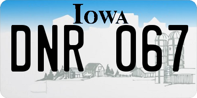 IA license plate DNR067