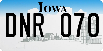 IA license plate DNR070