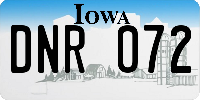 IA license plate DNR072