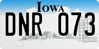 IA license plate DNR073