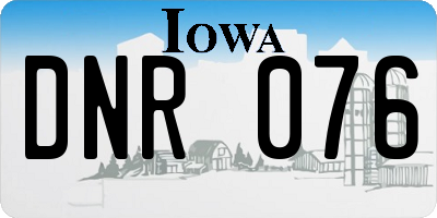 IA license plate DNR076