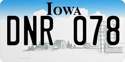 IA license plate DNR078