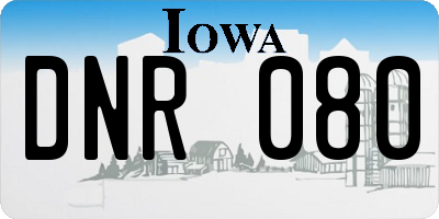 IA license plate DNR080