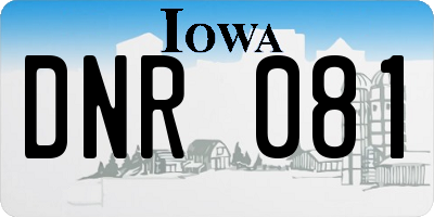 IA license plate DNR081
