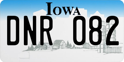 IA license plate DNR082