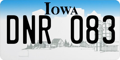 IA license plate DNR083