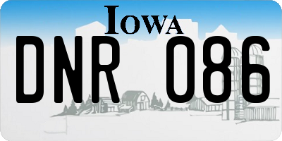 IA license plate DNR086